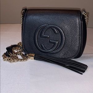 Gucci Soho Chain Crossbody Bag Leather Small